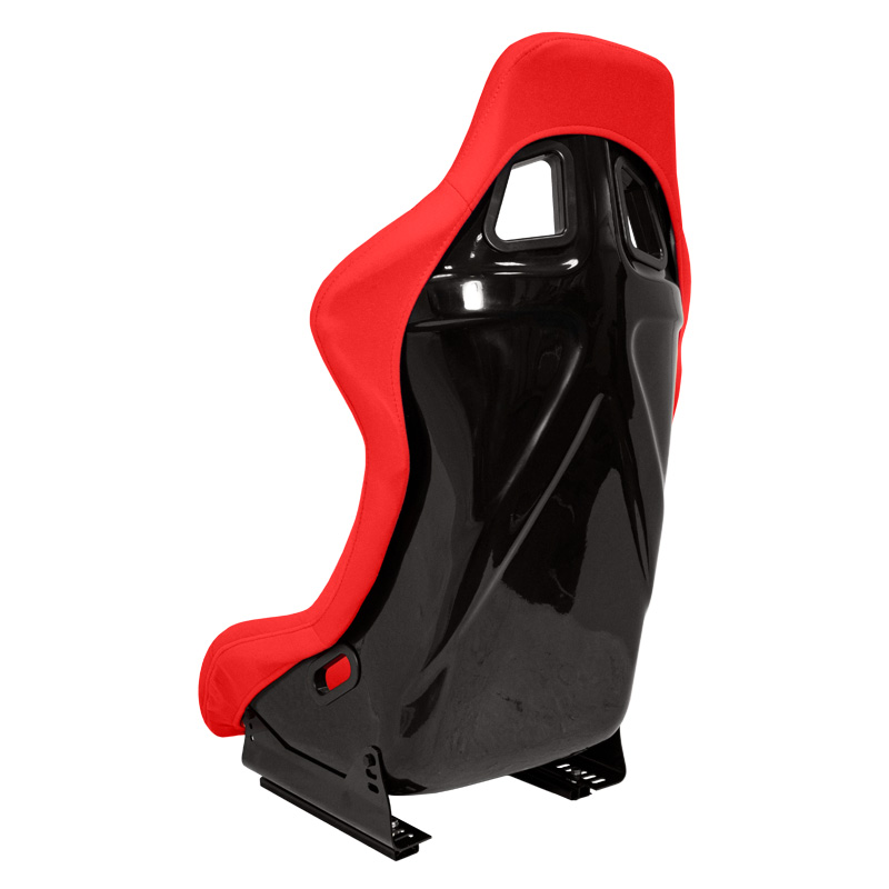 Siège baquet 'MO' - Rouge - Dossier fixe en polyester - incl. glissières