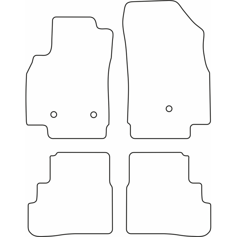 Set de tapis de sol en velours sur mesure pour Opel Karl 2015-