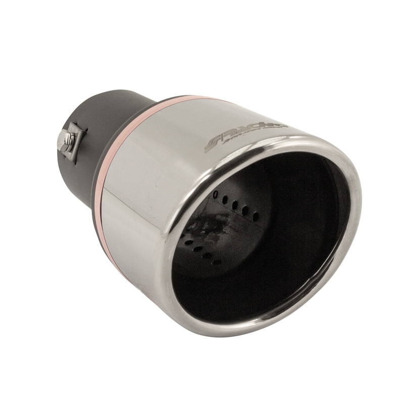 Simoni Racing Embout d'Échappement Rond/Oblique Inox - Ø90xL175mm - Montage ->57mm