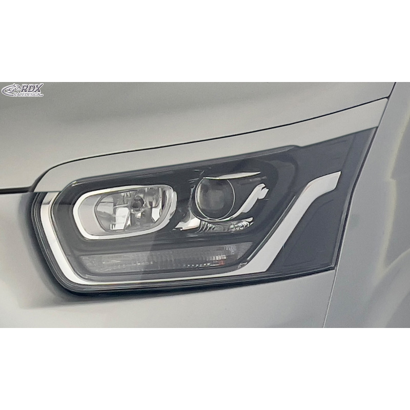 RDX Racedesign Spoilers de phares sur mesure pour Ford Transit (Phares au xénon et halogènes noirs) 2014- (ABS)