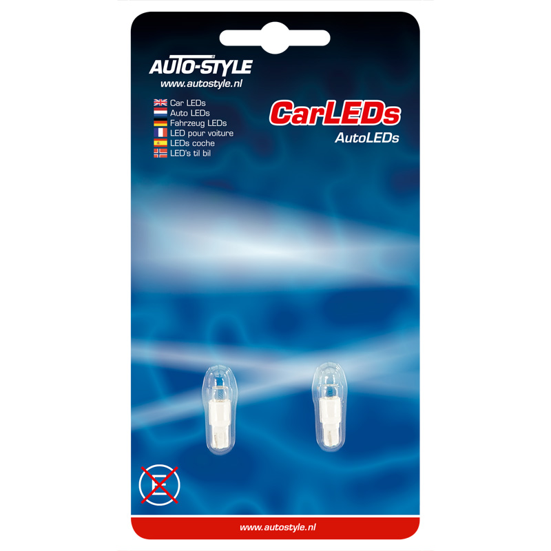 T-5 Ampoules d'Instrument LED 12V Blanc, set de 2 pièces