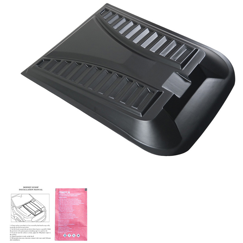 Écope de capot sur mesure pour Nissan Navara NP300 (D23) 2014-2021 - Version 3 - Noir mat