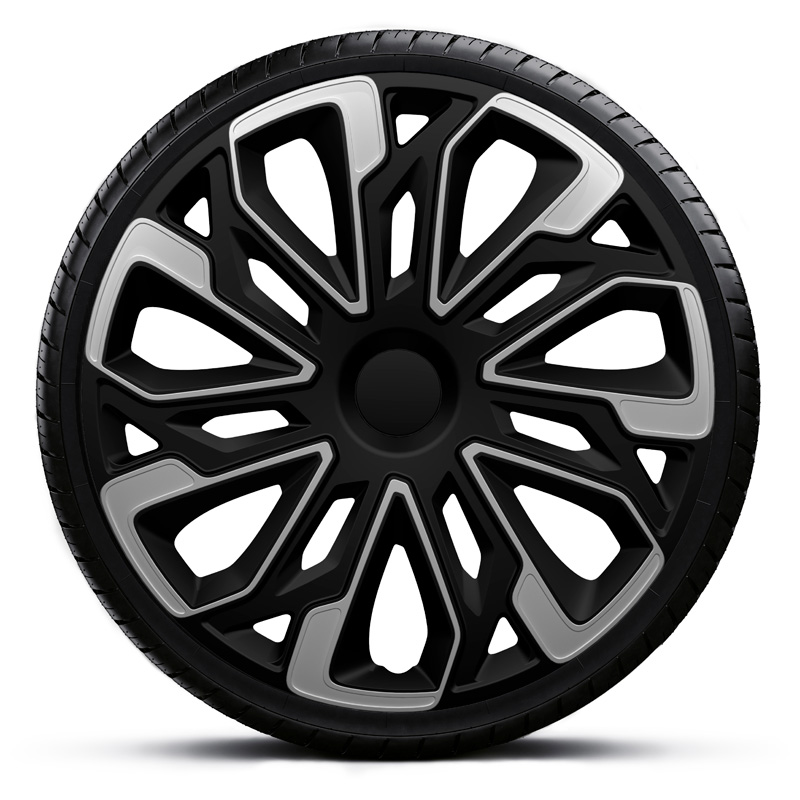 Jeu d'enjoliveurs Estoril 13-inch argent/noir