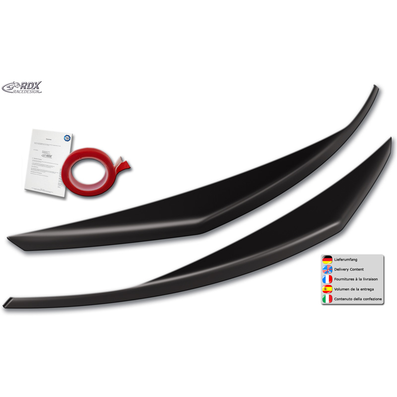 Spoilers de phares sur mesure pour Kia Optima (JF) 2015- (ABS)