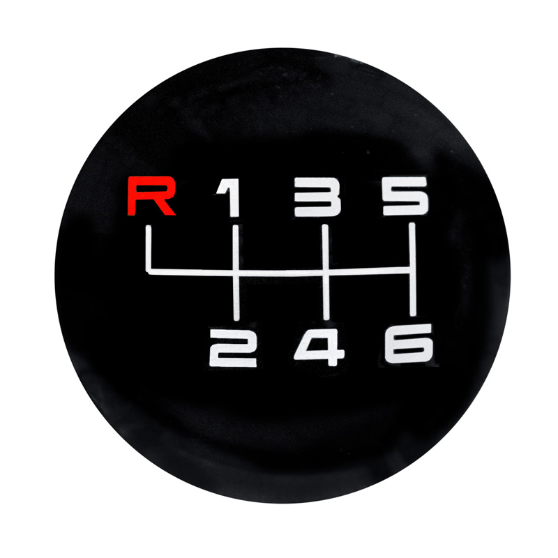 Simoni Racing Pommeau de Vitesse Rev - Noir incl. 3 Schémas de Passage des Vitesses