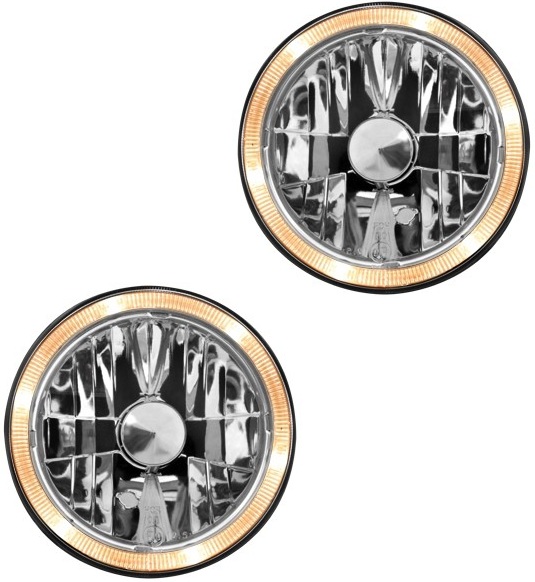 Phares VW Golf II Angel Eyes cristal chrome
