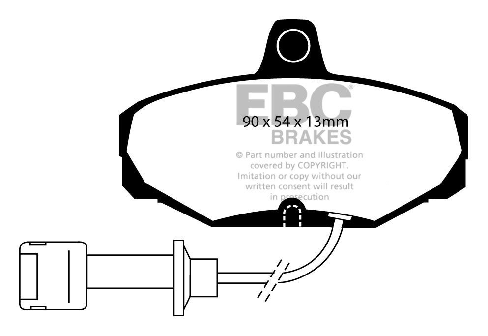 EBC Brakes FORD Sierra 2.0 90-93 Remblokken achterzijde
