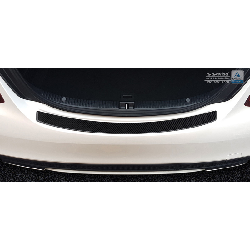 Protection de seuil arrière carboné sur mesure pour Mercedes CLS (C218) 2014-2018 Carboné noir