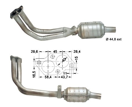 VW POLO 1.3i 1272 cc 40 Kw / 55 cv NZ Magnaflow CAT Bouwjaar: 10