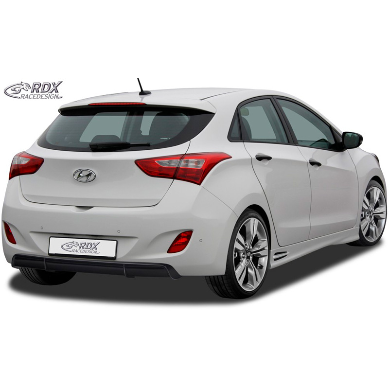 Jupe arrière 'Diffuseur' sur mesure pour Hyundai i30 (GD) 2012- (ABS noir luisant)