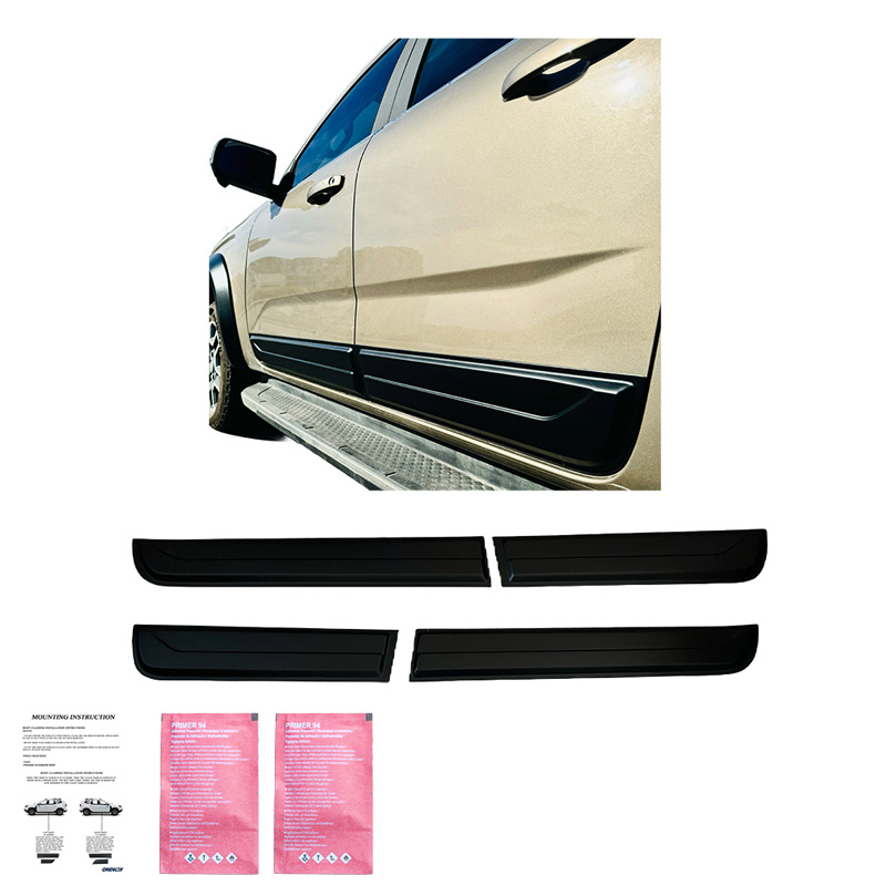 Jeu de baguettes de porte sur mesure pour Volkswagen Amarok MK2 2022- - Noir mat