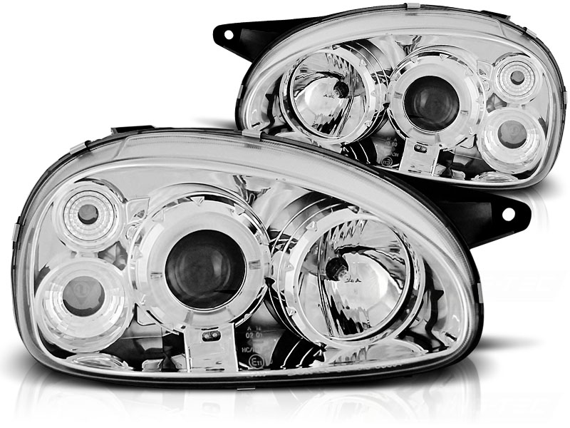 Phares Corsa B Angel Eyes chrome