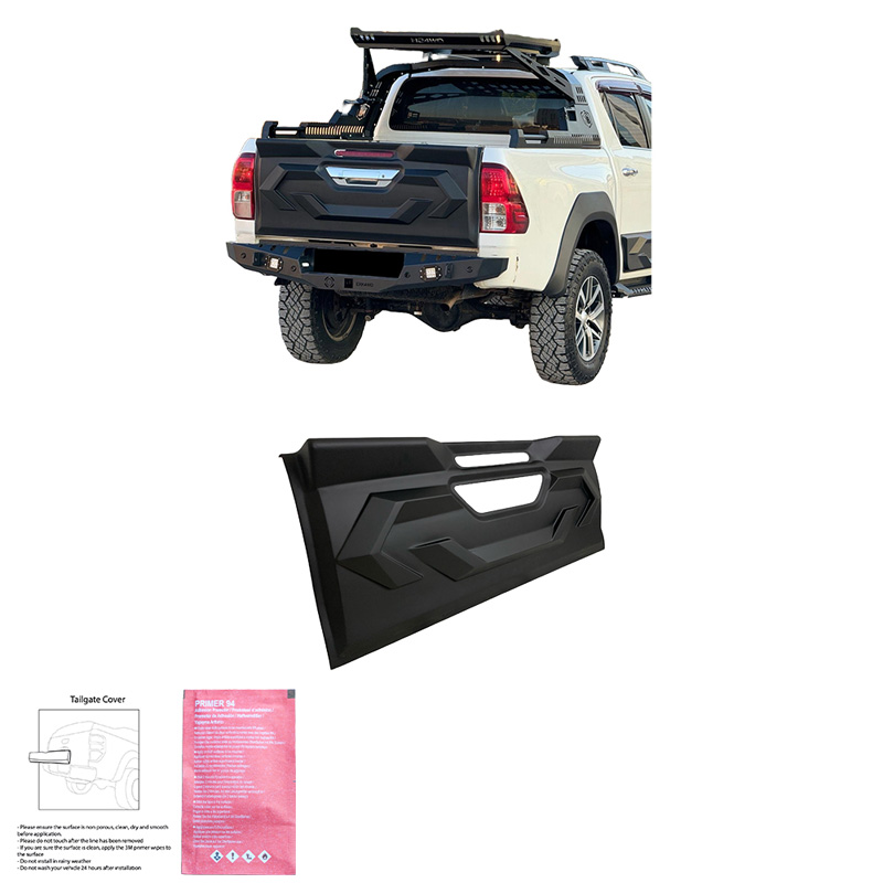 Protecteur de hayon sur mesure pour Toyota Hilux 8ème Gen. 2015-2020 - Noir mat