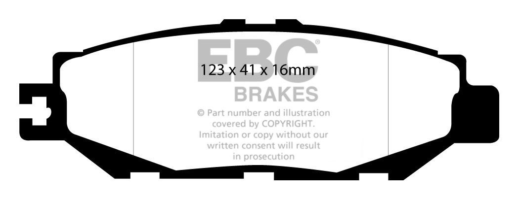 EBC Brakes LEXUS LS400 4.0 93-95 Remblokken achterzijde redstuff