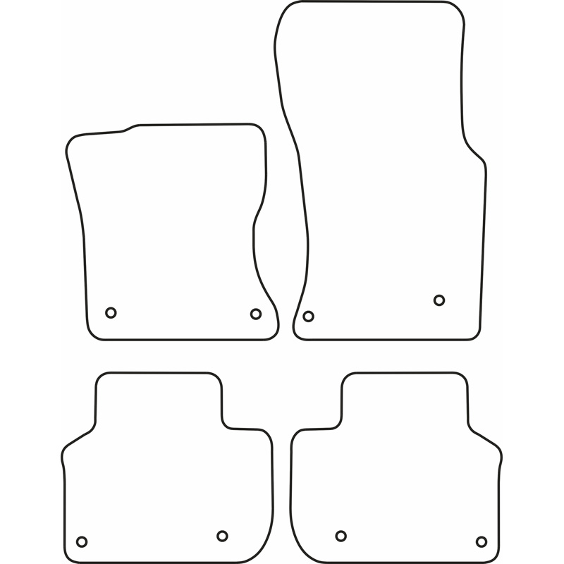 Set de tapis de sol en velours sur mesure pour Jaguar XF II Sedan/Sportbrake 2015-