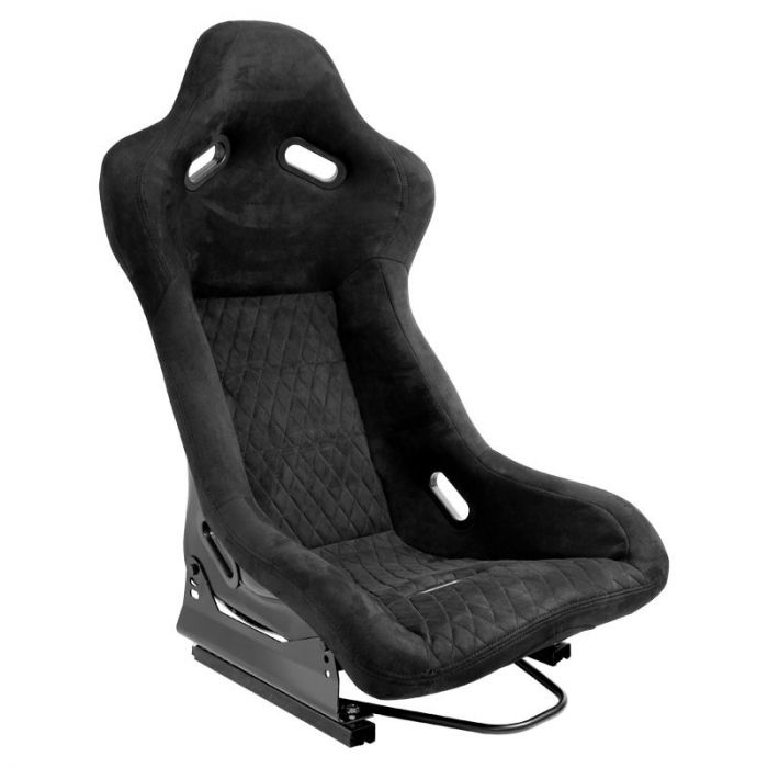 Siège baquet 'LV' - Noir - Dossier fixe en polyester - incl. glissières