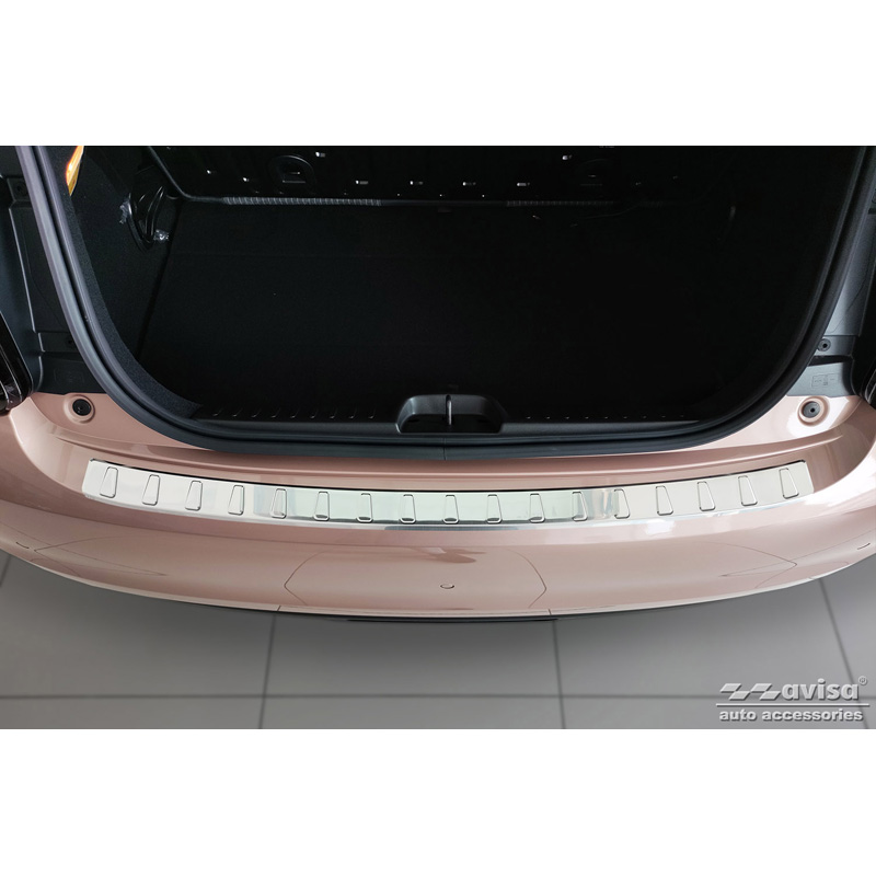Protection de seuil arrière inox sur mesure pour Fiat 500e Berlina, 3+1 & Cabrio 2020- 'Ribs'