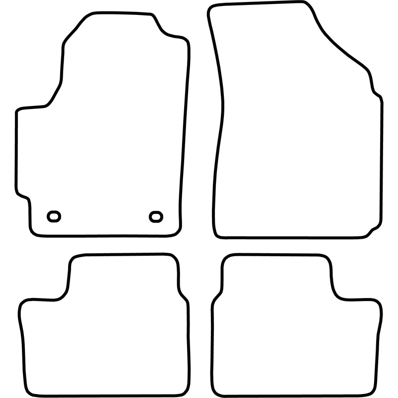 Set de tapis de sol en velours sur mesure pour Daewoo Matiz 2001-2006