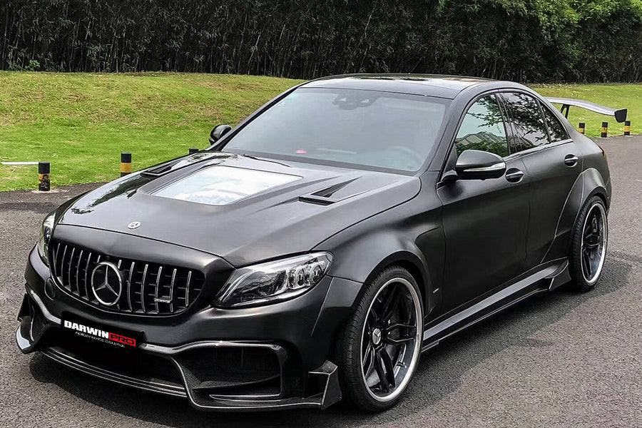 Mercedes Benz W205 C63/S AMG Sedan IMP Style Partial Carbon Fiber Full Body Kit 2019-2021