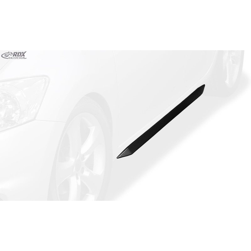 Jupes latérales 'Slim' sur mesure pour Toyota Auris E150 2007-2012 (ABS noir luisant)