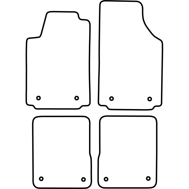 Set de tapis de sol en velours sur mesure pour Audi A2 2000-2005