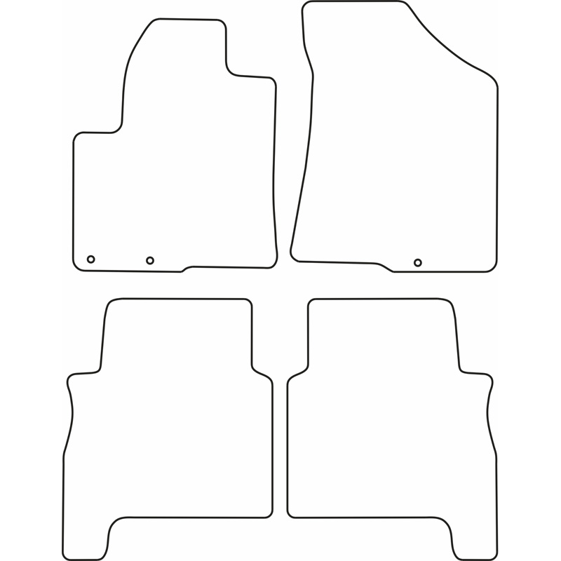 Set de tapis de sol sur mesure pour Hyundai Santa Fe 2006-2013 (5 Personnes)
