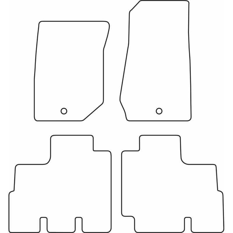 Set de tapis de sol sur mesure pour Jeep Wrangler III (JK) 2007-2018