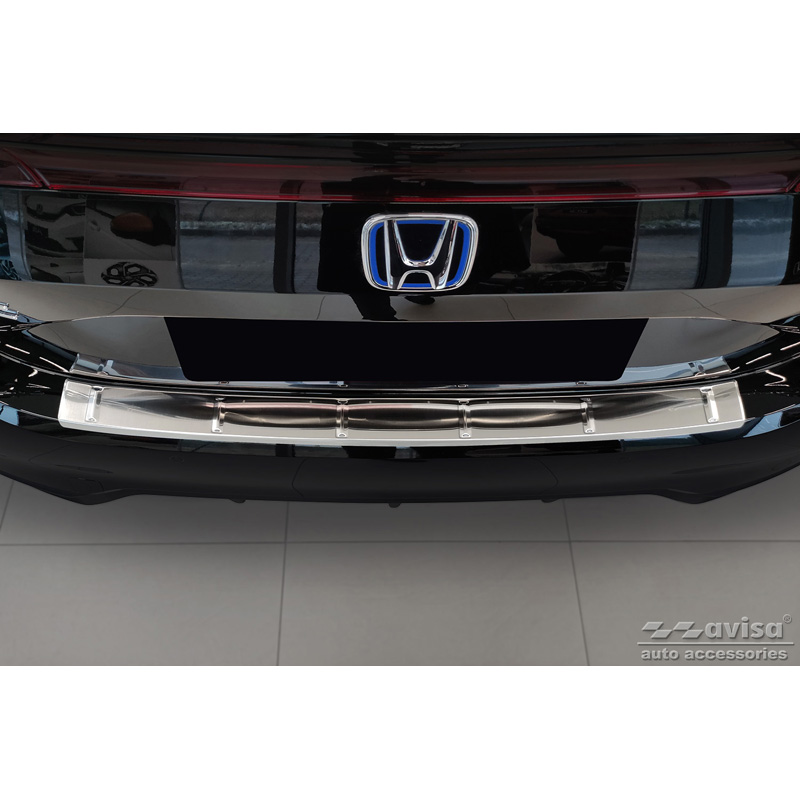 Protection de seuil arrière inox sur mesure pour Honda Civic XI HB 2022- 'Ribs'