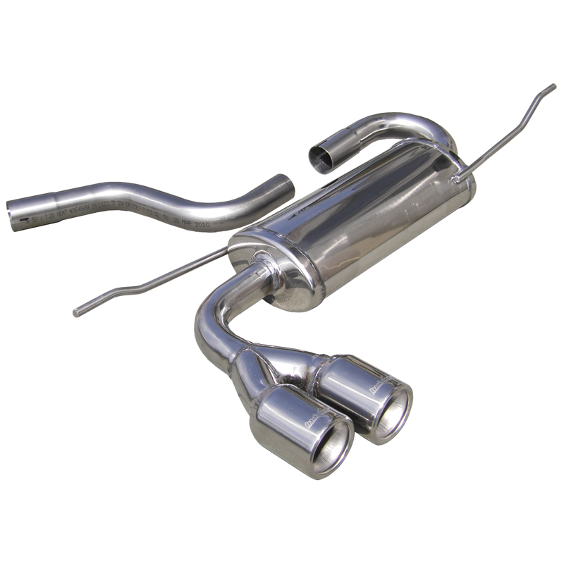 100% Inox Échappement Sport sur mesure pour Seat Leon 1P 1.9 TDi (105cv) 2005- 2x80mm