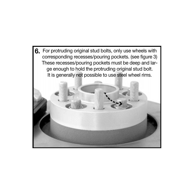 H&R Set des espaceurs de roues Système-DRM 60mm par essieu - Cartouche de boulon 5x130 - Moyeu 84,0mm - Taille de boulon M14x1,5 - sur mesure pour SsangYong