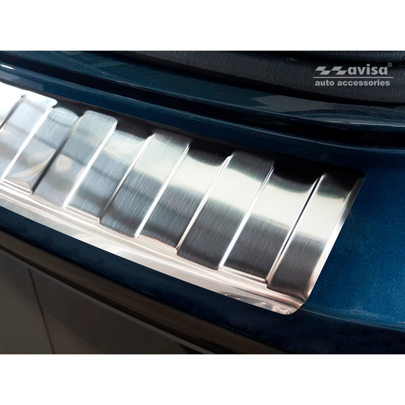 Protection de seuil arrière inox sur mesure pour Mercedes Classe-B W247 2018- incl. AMG 'Ribs'