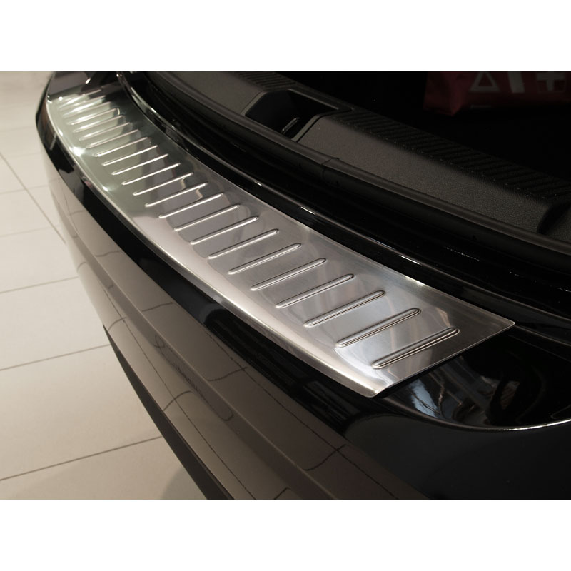 Protection de seuil arrière inox sur mesure pour Renault Fluence sedan 2013- /Clio IV Grand Tourer 2012-2018 & FL 2018- 'Ribs'