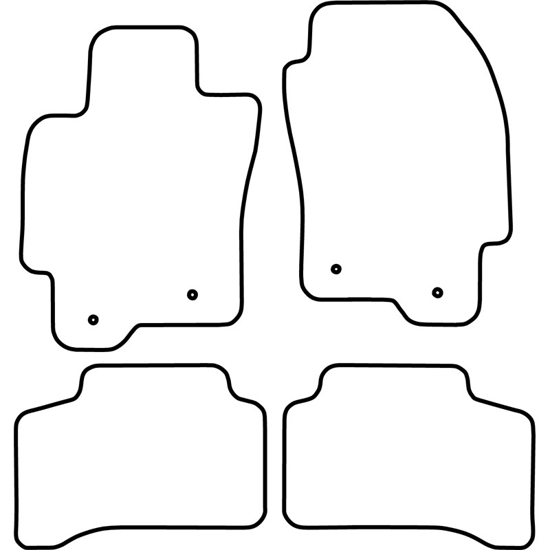 Set de tapis de sol en velours sur mesure pour Jaguar X-Typ 2001-2010