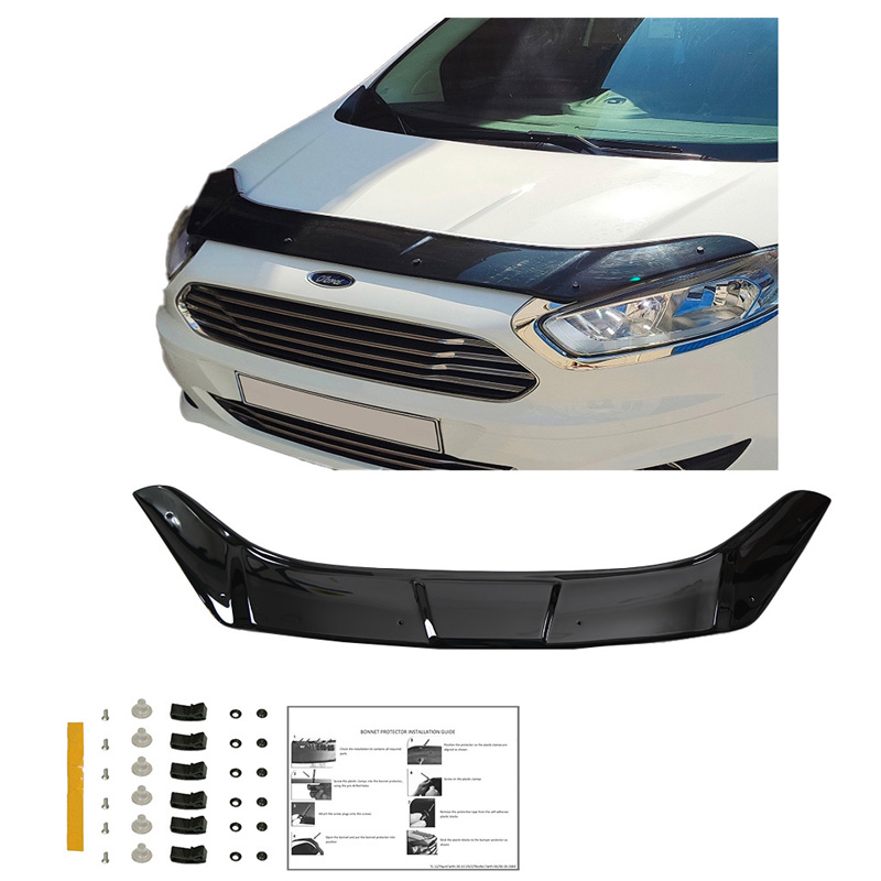 Protection du capot sur mesure pour Ford Transit Courier 2014-2019 - Noir brillant