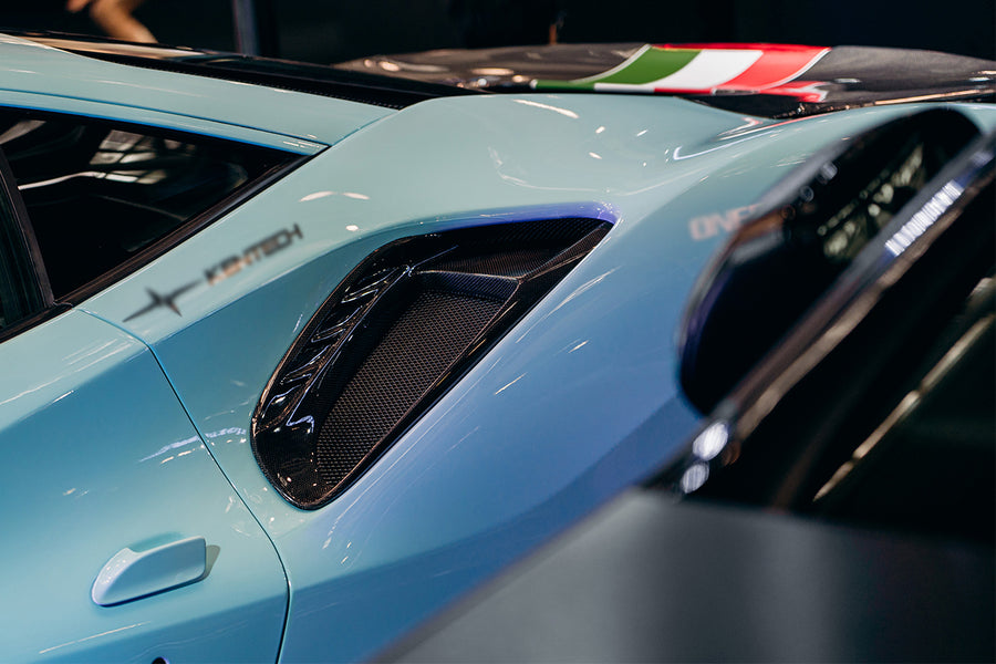 Ferrari 488 GTB/Spyder Pista Style Quarter Panel Side Scoops 2015-2020