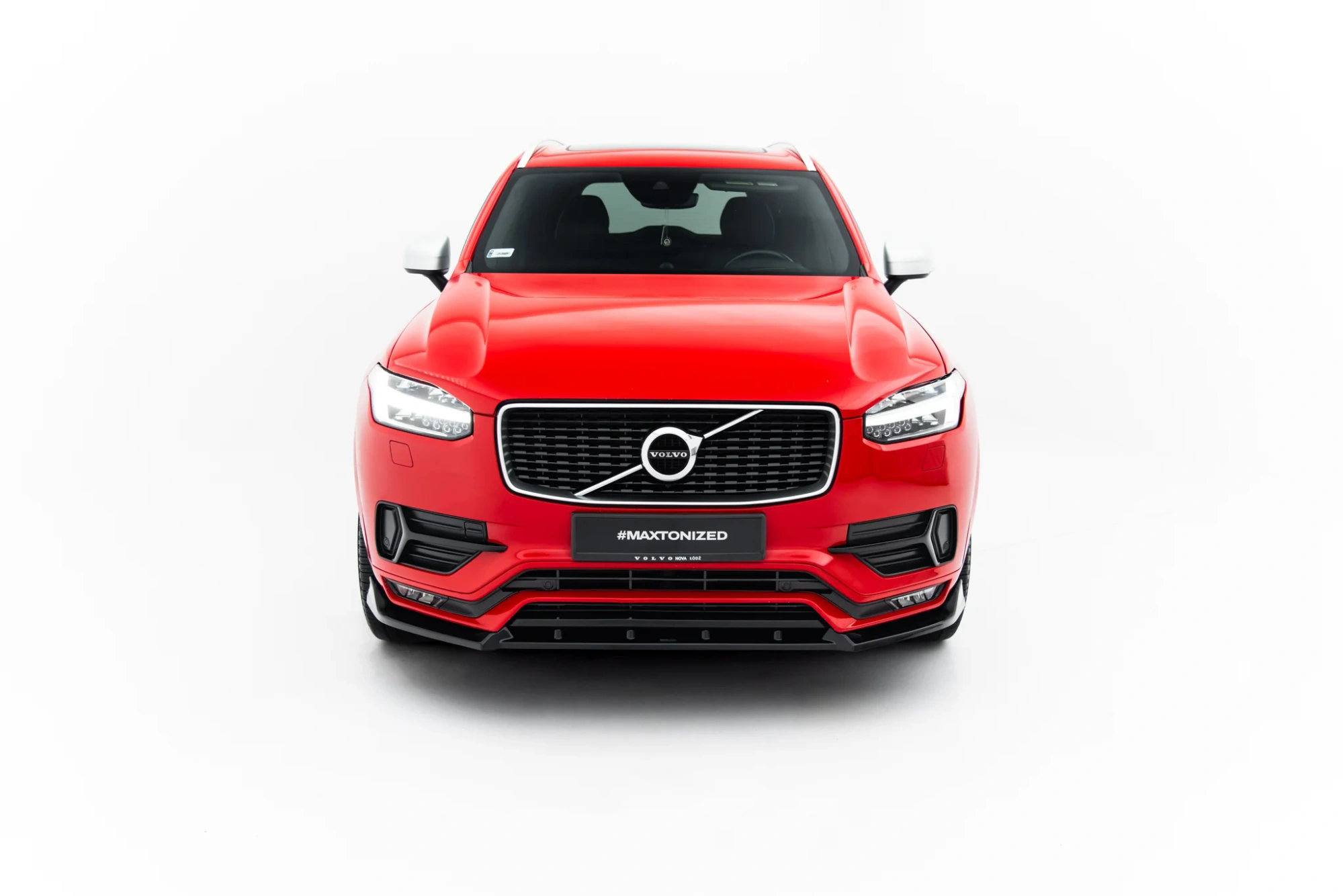 Voorspoiler V.1 Volvo XC90 R-Design 2014-2019 Maxton Glans Zwart