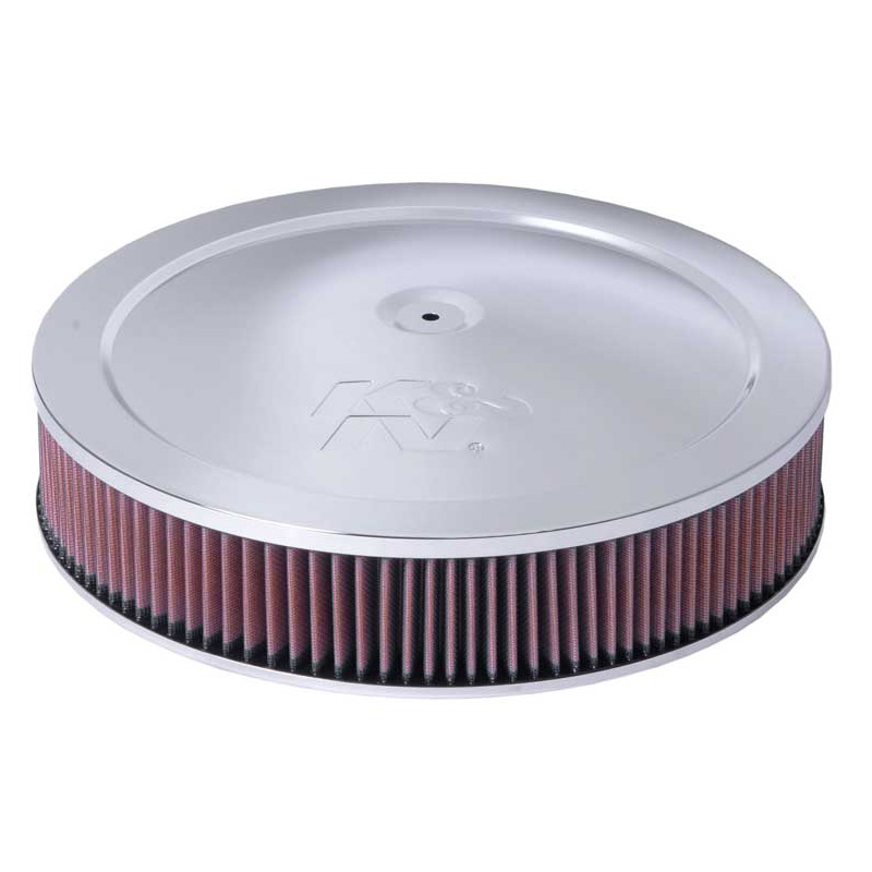 K&N Filtre à Air rond - 130mm raccord, 356mm diamètre, 117mm hauteur (60-1264)
