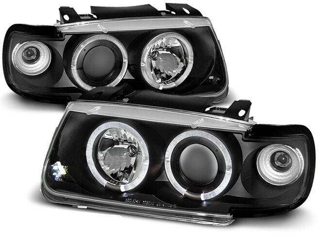 Phares VW Polo 6N Angel Eyes noire