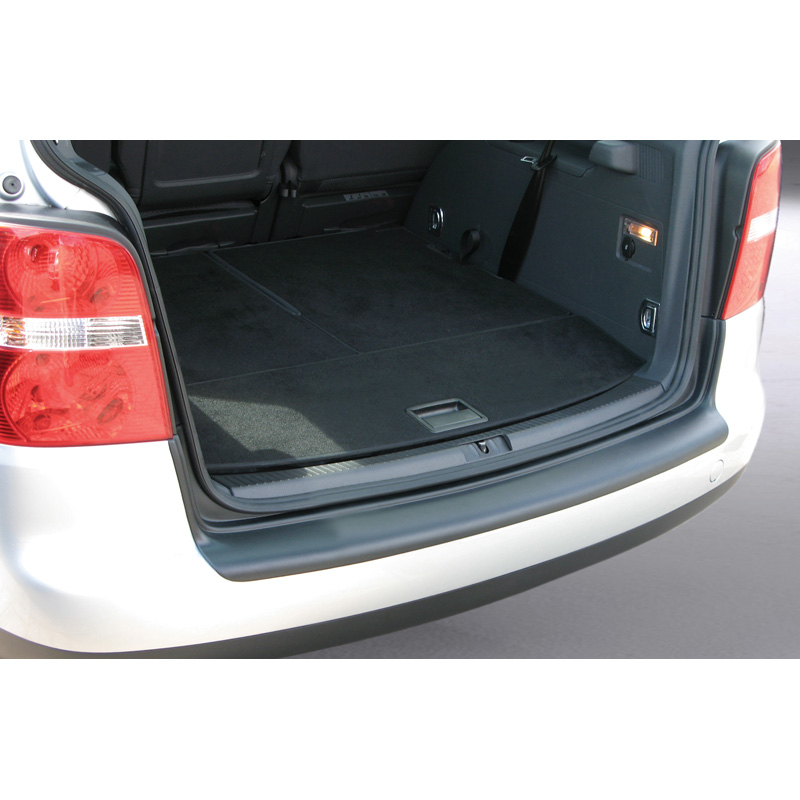 Protection de seuil arrière (ABS) sur mesure pour Volkswagen Touran 2003-2010 Noir