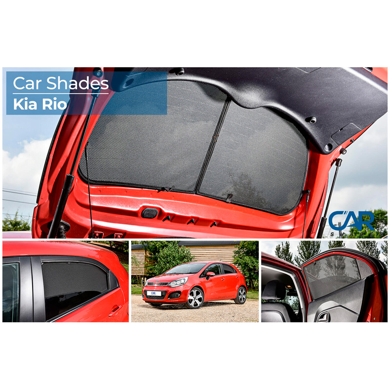 Set de Car Shades sur mesure pour Kia Rio 5 portes 2011-2016 (4-pièces)