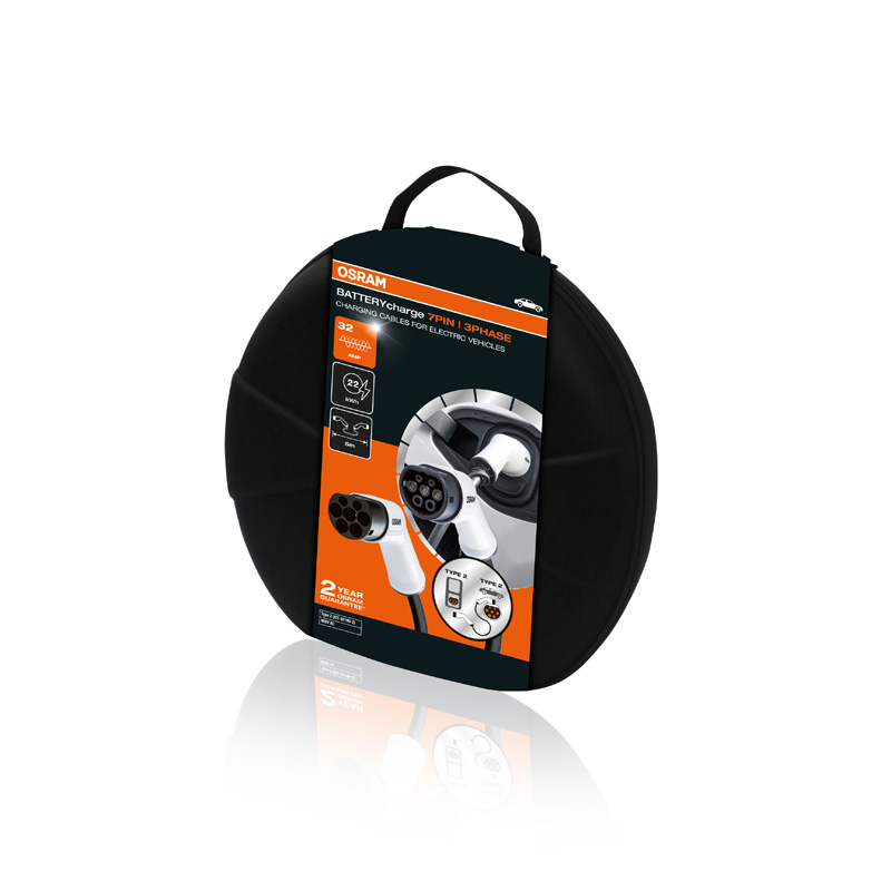 Osram BATTERYcharge 7PIN Type2>2 32A 3ph (5m) - Câble de Recharge VÉ