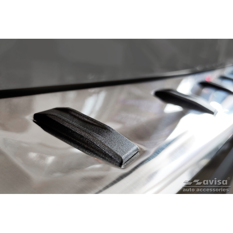Protection de seuil arrière inox sur mesure pour Mercedes Classe-B (W247) 2019- (incl. AMG) 'STRONG EDITION'