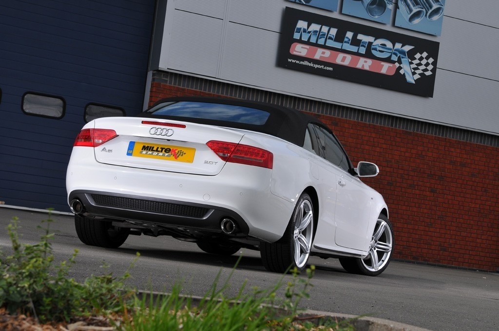 Milltek Audi A5 8T Cabriolet 3.0 TDI cat-back dual systeem met 1