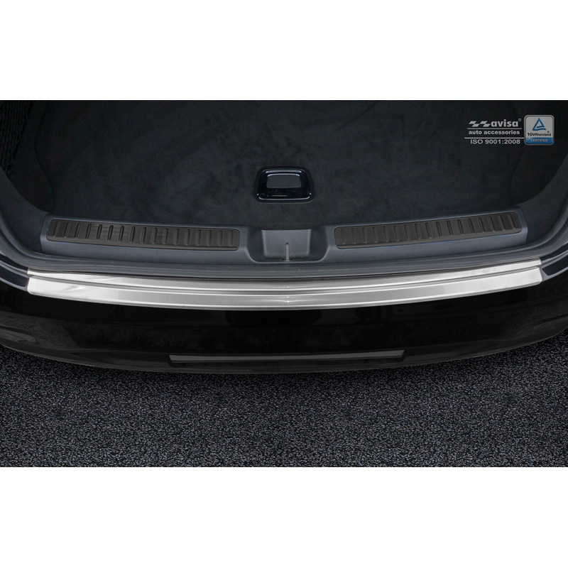 Protection de seuil arrière inox sur mesure pour Mercedes GLC Coupe 2016-2022  'Ribs'