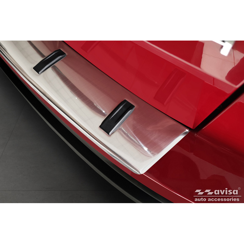Protection de seuil arrière inox sur mesure pour Skoda Karoq (NU7) Facelift incl. Sportline 2022- 'STRONG EDITION'