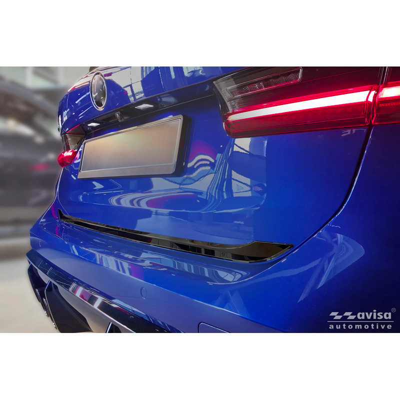Avisa Moulure de hayon en Inox Noir Chrome sur mesure pour BMW Série 3 Touring (G21) M-Sport Facelift 2022-