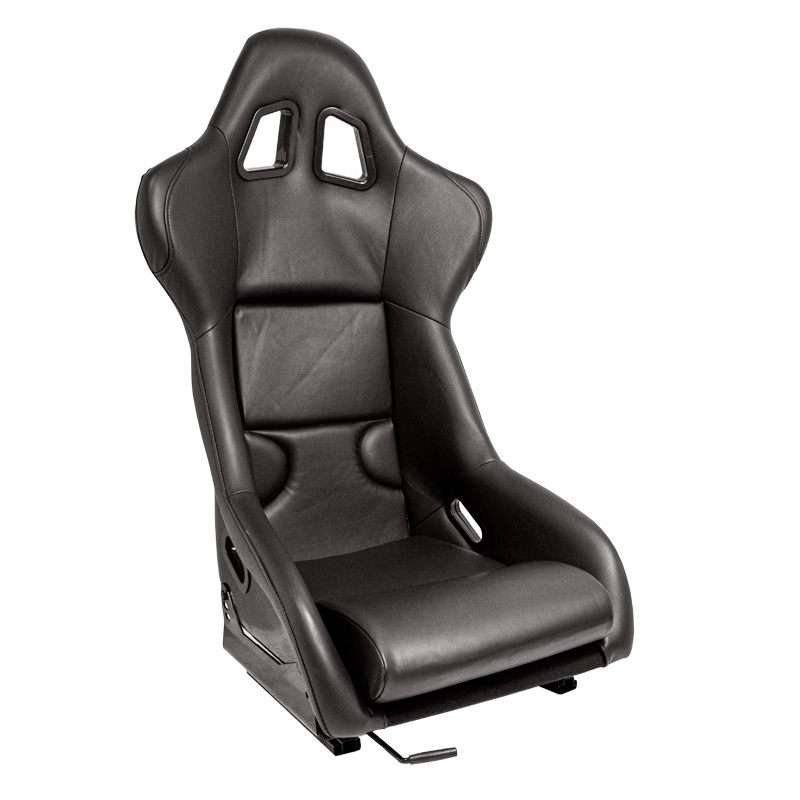 Siège baquet 'RR' - Simili Cuir Noir - Dossier fixe en polyester - incl. glissières