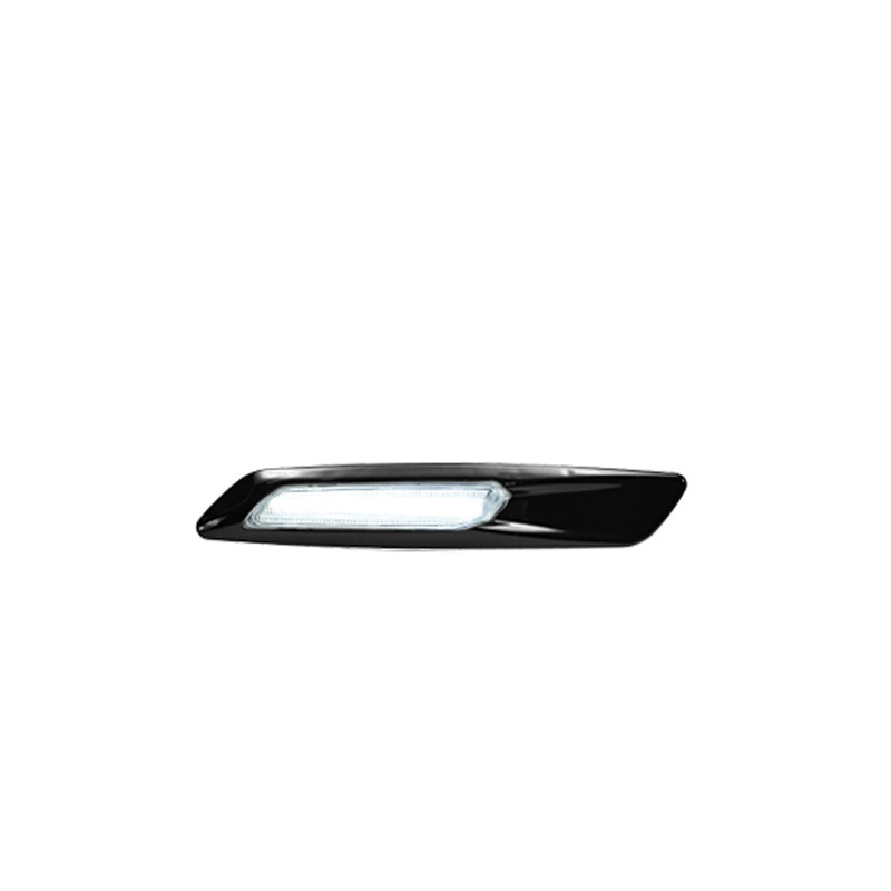 Set de Clignotants Latéraux LED en Look-F10 sur mesure pour BMW Série 1 E8x / Série 3 E9x / Série 5 E6x - Fumée/Noir-Chromé - avec fonction feux de route