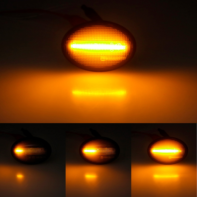 Set de Clignotants Latéraux LED sur mesure pour Mini R55 Clubman / R56 / R57 Cabrio / R58 Coupe / R59 Roadster - Fumée - incl. Feux Dynamiques