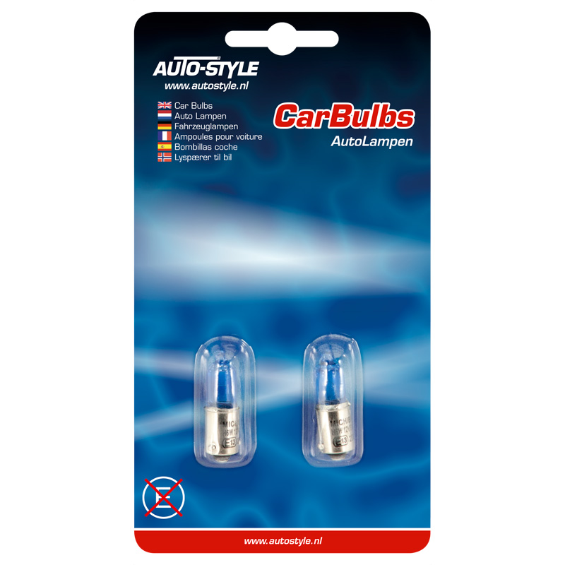 BAY9S (H6W) Ampoules 6W/12V Super Blanc, set de 2 pièces